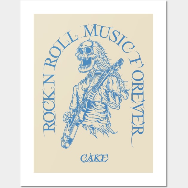 CAKE /// Skeleton Rock N Roll Wall Art by Stroke Line